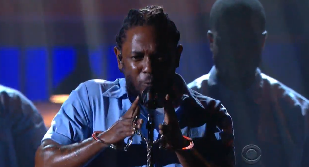 But the rapper's performance was truly the highlight of the 58th Grammy Awards.