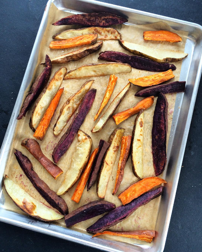 To keep yourself from getting bored, you can cook all different kinds!Recipe: Simple Roasted Sweet Potatoes