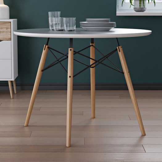 Promising review: "We bought this table to match the Cassandra Side Chairs. It arrived quickly, in under a week, and we received it in great condition. Assembly is straightforward and took us about 30 minutes with two people. Quality of the table actually exceeded our expectations -—the top is quite sturdy with a nice matte white finish. Given the price, this was a great value and we would certainly recommend it." —RebeccaPrice: $176.99 (on sale from $357.99)
