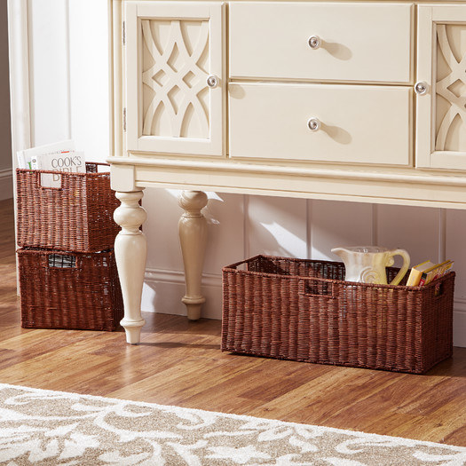 Plus, the two smaller cube baskets will fit inside the larger rectangular basket for easy storage.Promising review: "Just what we were looking for. I'm always hesitant with online orders, especially with baskets that can end up being cheap and flimsy, but these are really sturdy and solid and exactly how they look in the picture. Pros: Durable and solid!" —RebeccaPrice: $69.99 (for a set of three)