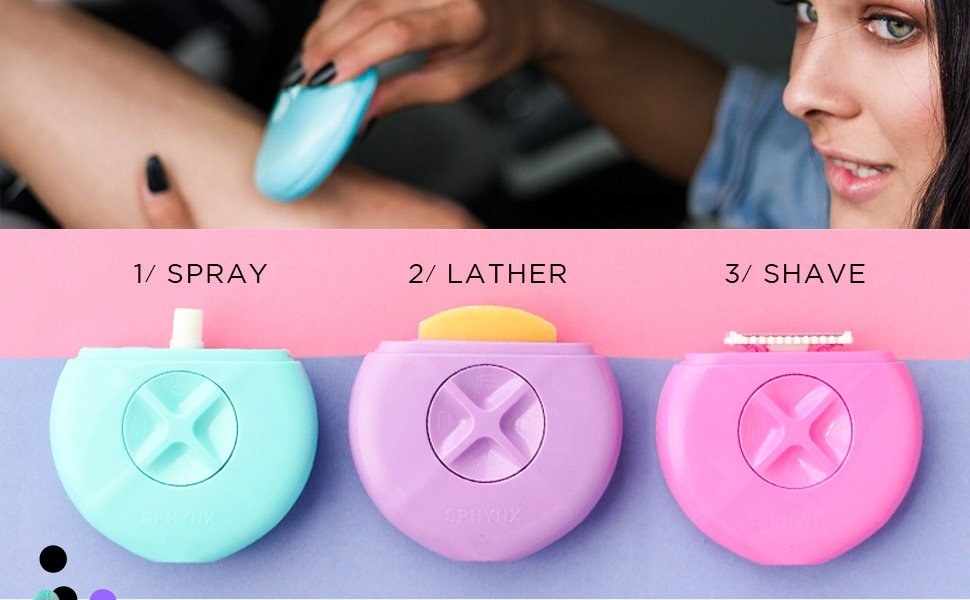 This 3-in-1 razor includes a refillable water spritzer, a pre-shave moisturizing bar, and two razor blades. You simply spray, lather, and shave to make shaving on-the-go super easy. Plus, it's small and compact so you can just toss it in your bag as you're heading through the door. Promising review: "I got the Sphynx to use on-the-go. There have been many times when I completely forget to shave my armpits before I go to work and let's be real, during a heatwave you want wear a tank top and air out your armpits. I just throw it in my purse and I always know it's there when needed." —MonicaGet it from Amazon for $17.99 (available in four colors).