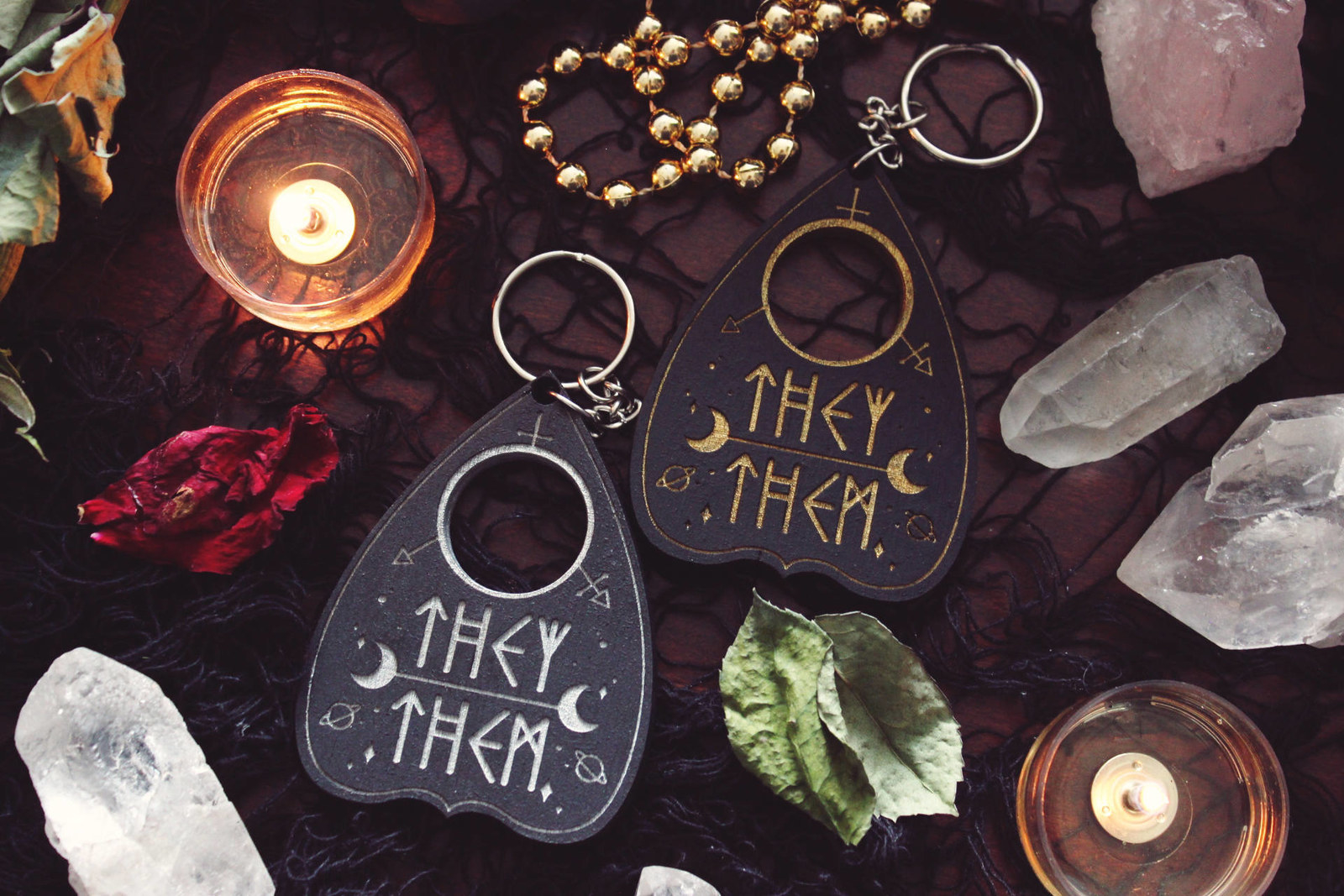 Get it from grrrlspells on Etsy for $13.95 (available in gold or silver accents).