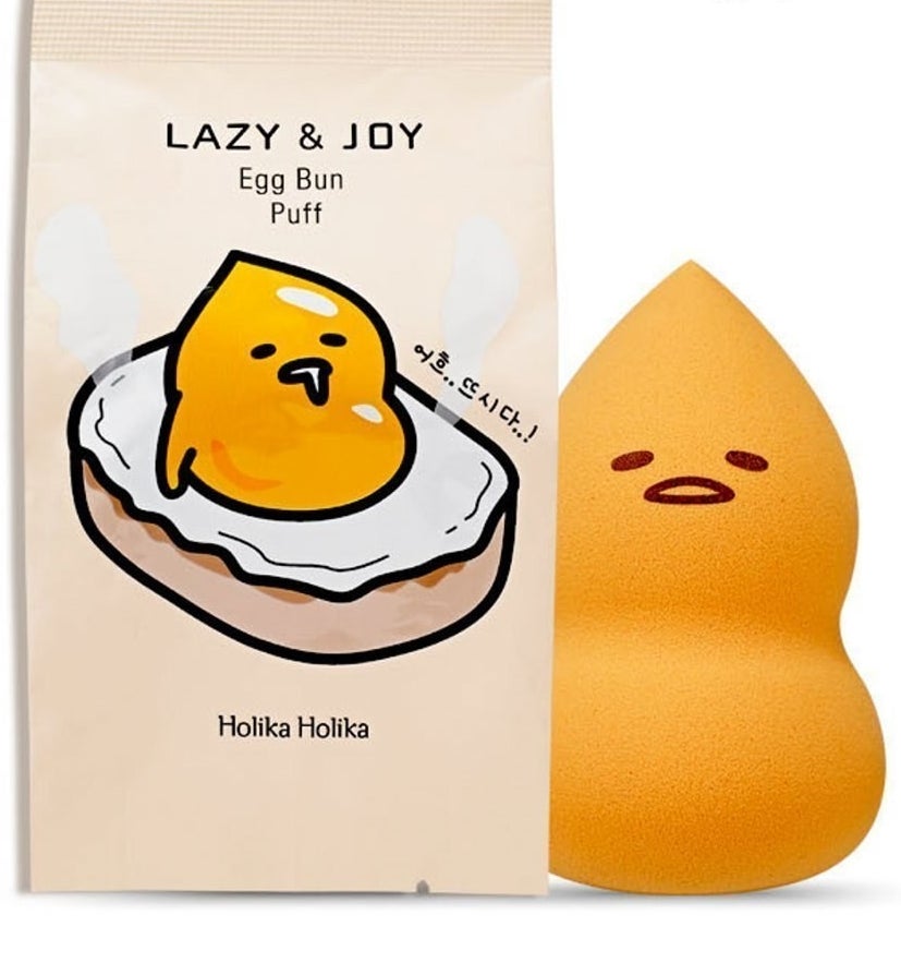 Promising review: "I bought this because of Gudetama, but it actually works pretty well! it doubles in size when it's wet, and it's very soft. I don't own the original beauty blender, so I can't compare them, but it's definitely better than the cheap sponges you can get at the grocery store for the same price." —PipGet it from Amazon for $8.99.