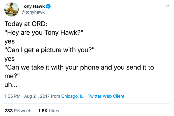 Tony Hawk S Awkward Fan Interactions Are The Only Thing I Want To Talk