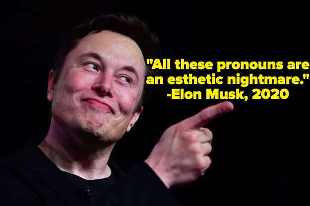 Photo of Elon Musk pointing