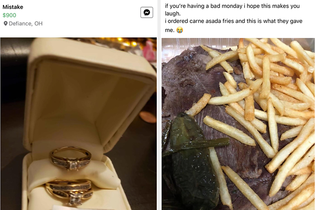 Wedding rings on Facebook market place that say