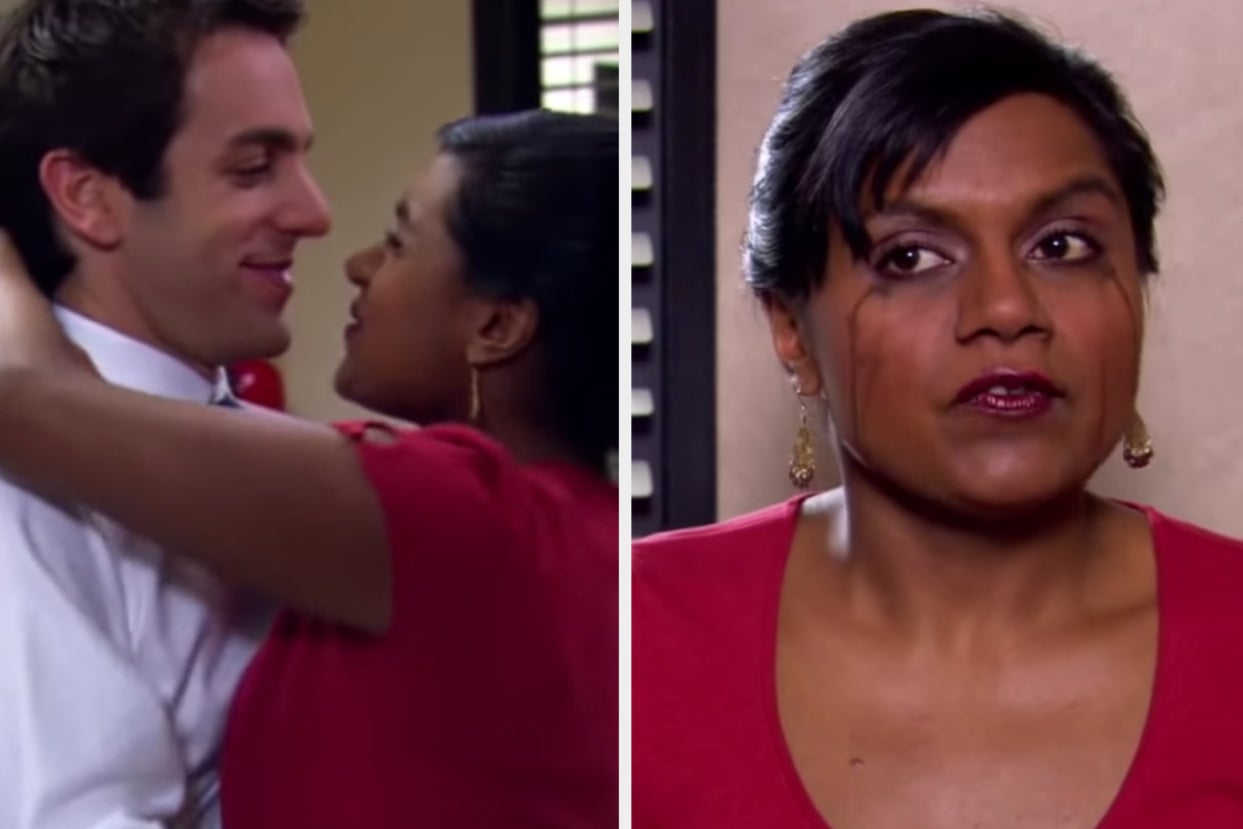 Man and woman embracing next to the same woman breaking down crying