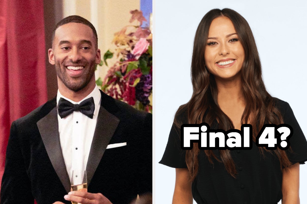A picture of Matt James as The Bachelor and contestant Abigail with the caption