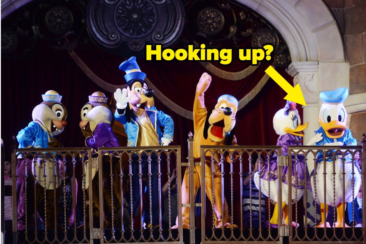 Disney mascots captioned