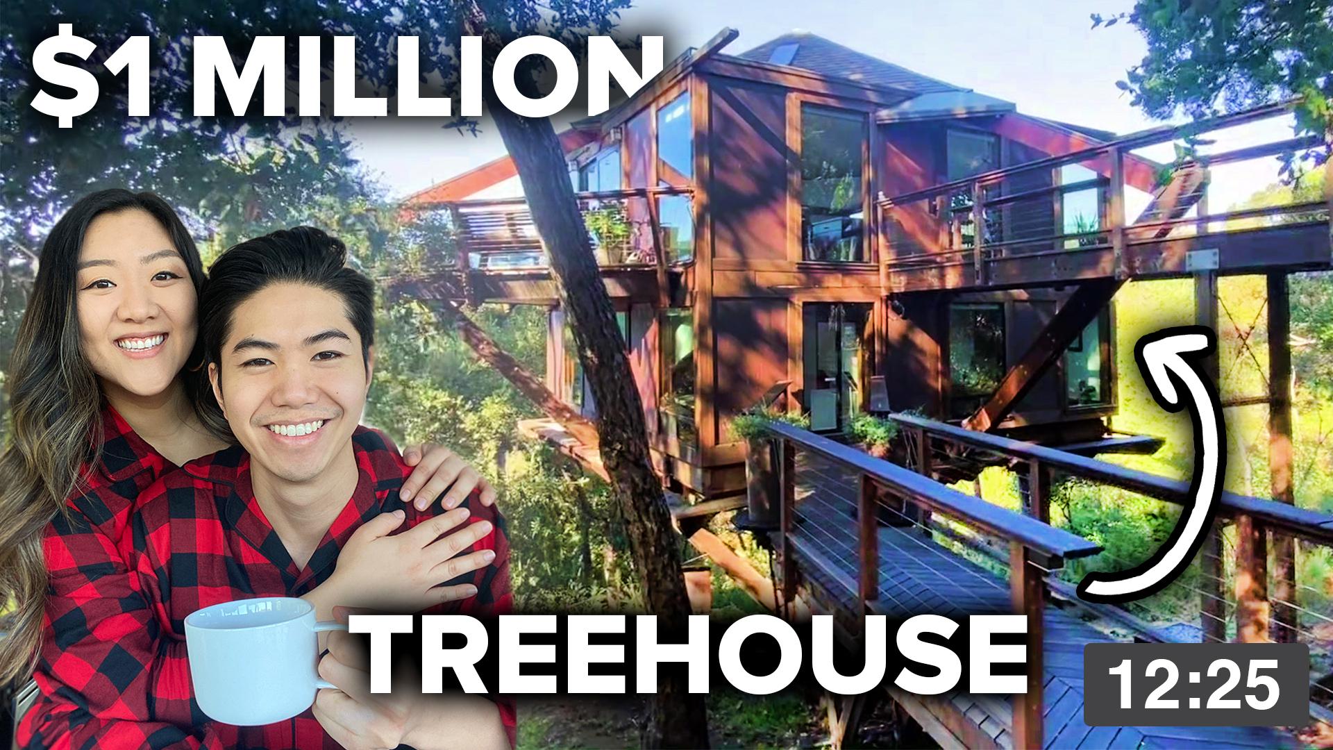 Jasmine and George at a Treehouse in Big Bear.