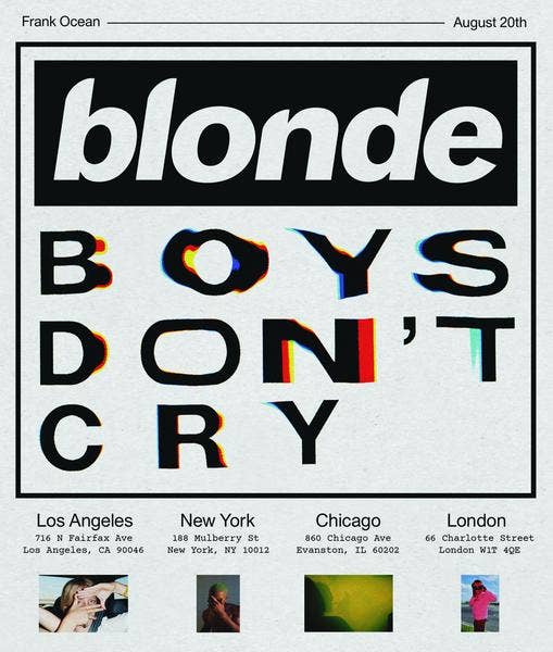 Frank Ocean Launches 'Boys Don't Cry' Magazine Pop-Up Stores Across the US