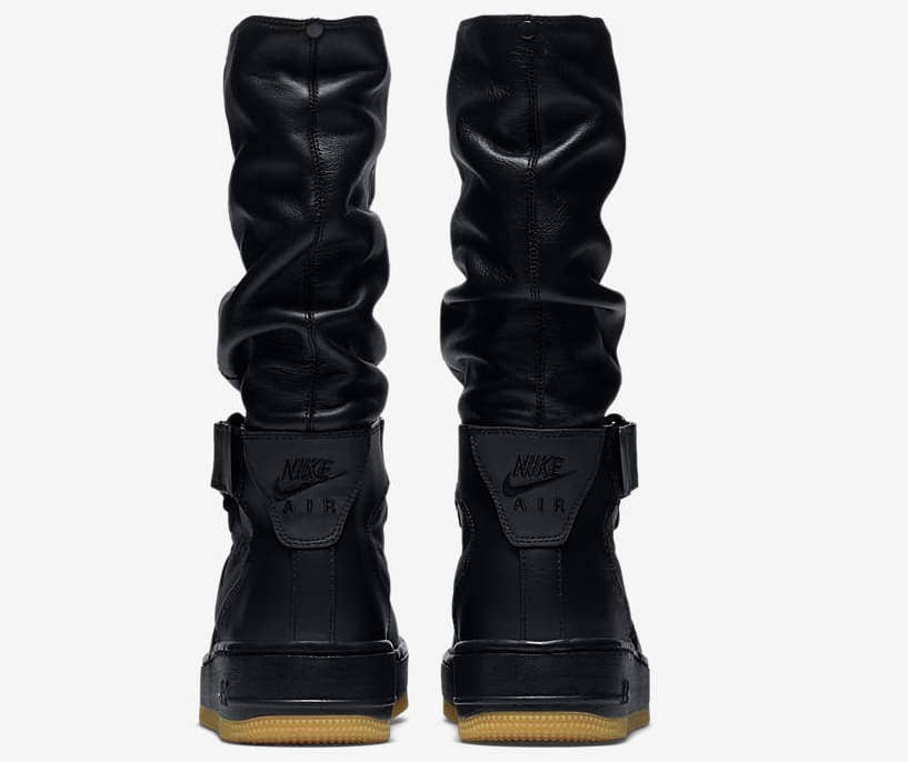 Nike Air Force 1 Upstep Warrior Leather Boots in Black