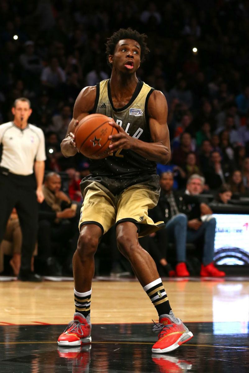 Andrew Wiggins Wearing the adidas Crazylight Boost 2.5