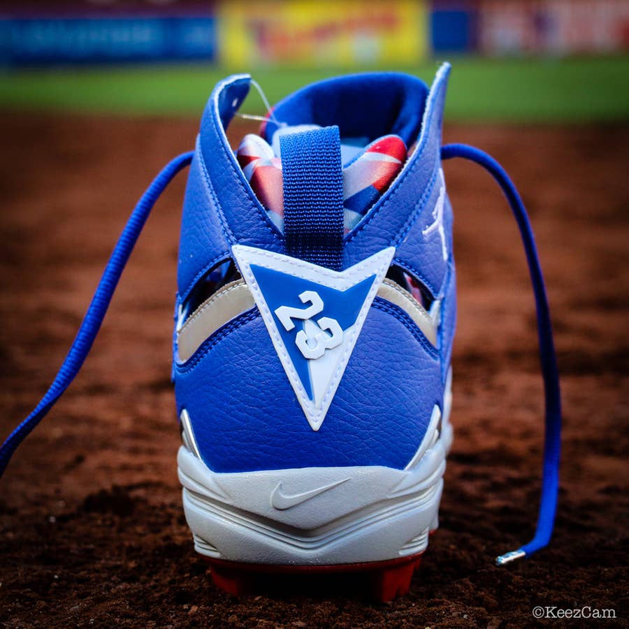 Carl Crawford's Air Jordan 7 “Dodgers” PE Cleats •