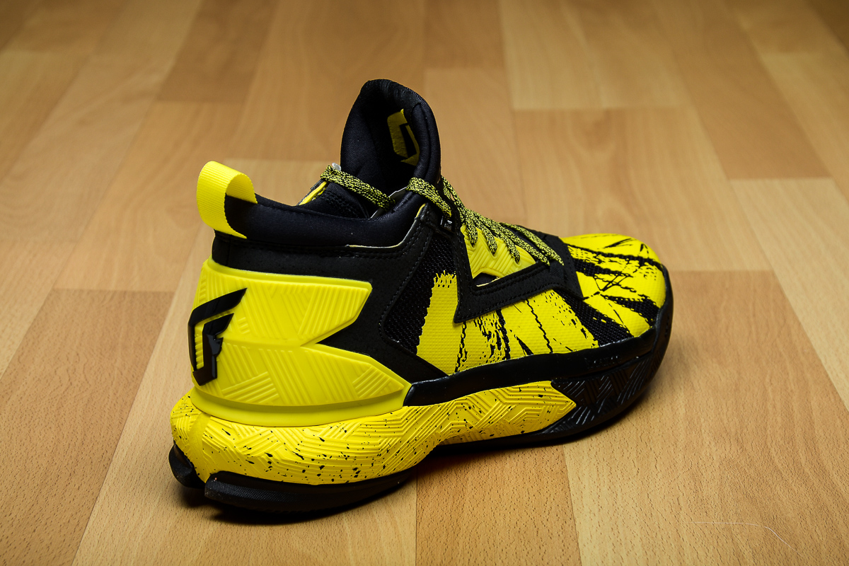adidas D Lillard 2 Black/Yellow Heel B42354