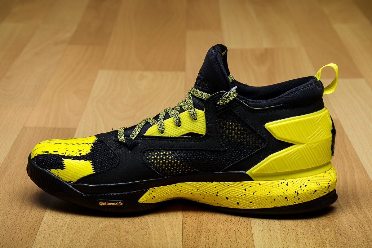 adidas D Lillard 2 Black/Yellow Medial B42354