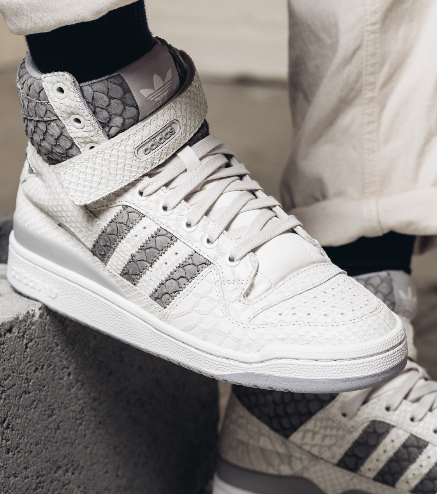 Adidas Forum Snakeskin White Grey