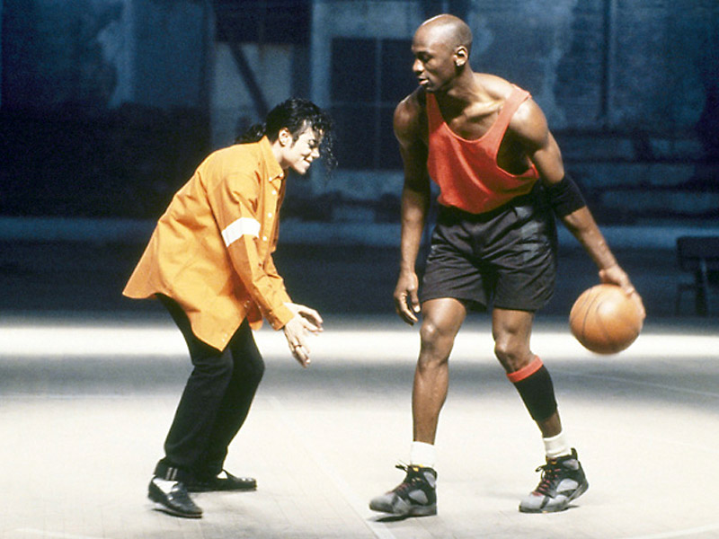 Michael Jackson&#x27;s Bad Video featuring Michael Jordan wearing the &#x27;Bordeaux&#x27; Air Jordan 7