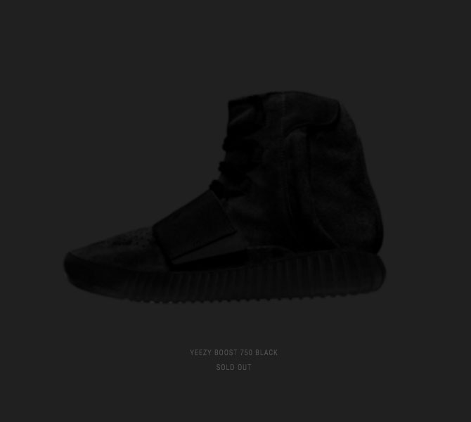 Yeezy Supply Black 750 Sold Out