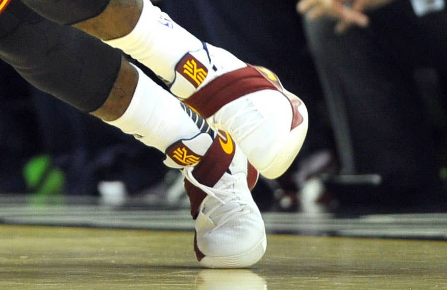 Kyrie Irving wearing a 'Cavs' Nike Kyrie 2 PE (5)