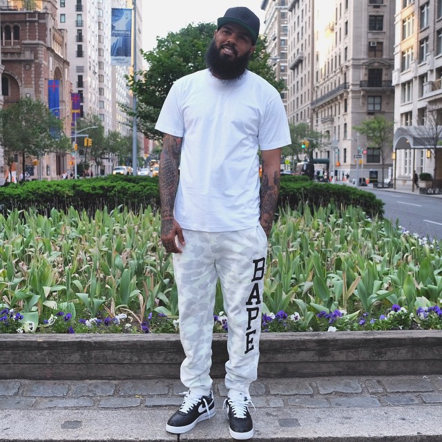 Stalley wearing the Haze x Nike Air Force 1 Low