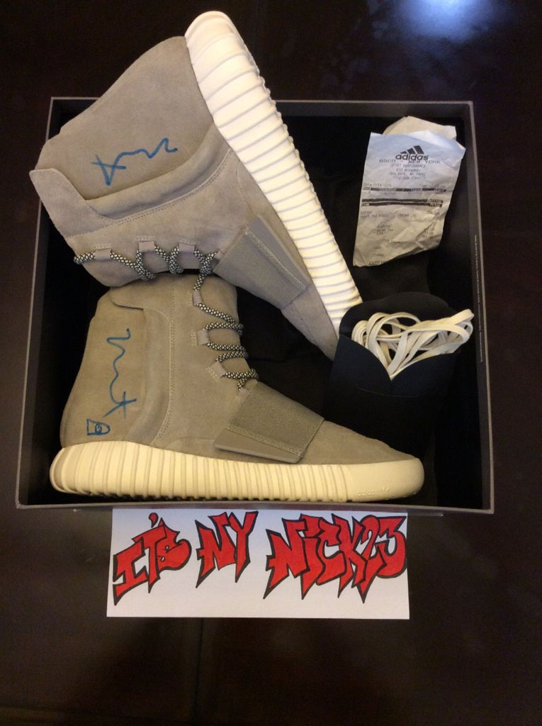Kanye West Signed &amp; Sketched adidas Yeezy 750 Boost (5)