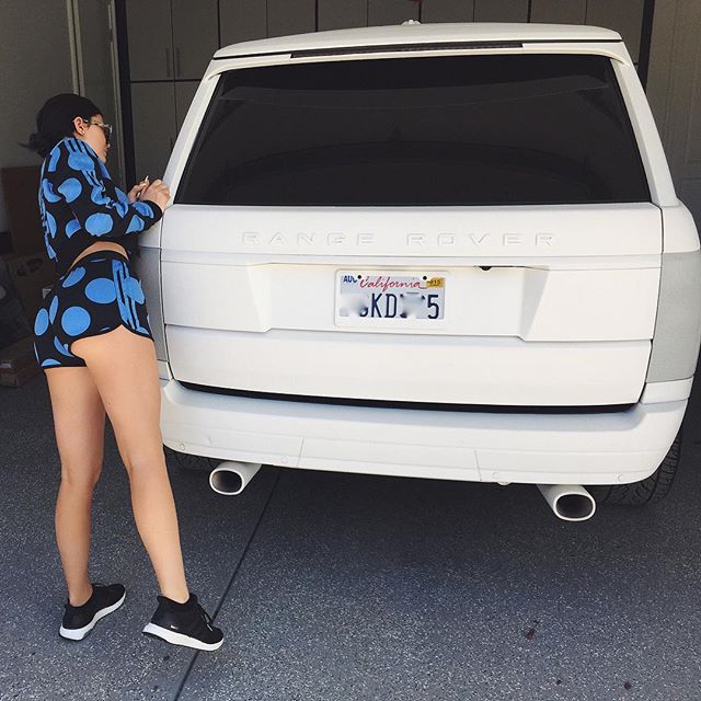 Kylie Jenner wearing the adidas Ultra Boost