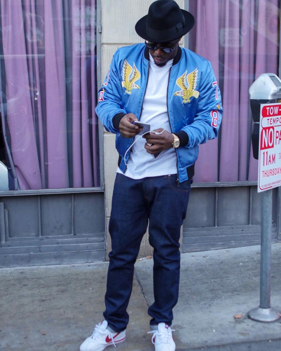 Puff Daddy wearing the &#x27;Forrest Gump&#x27; Nike Cortez