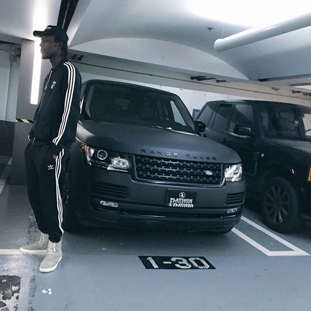 Theophilus London wearing the adidas Yeezy 750 Boost