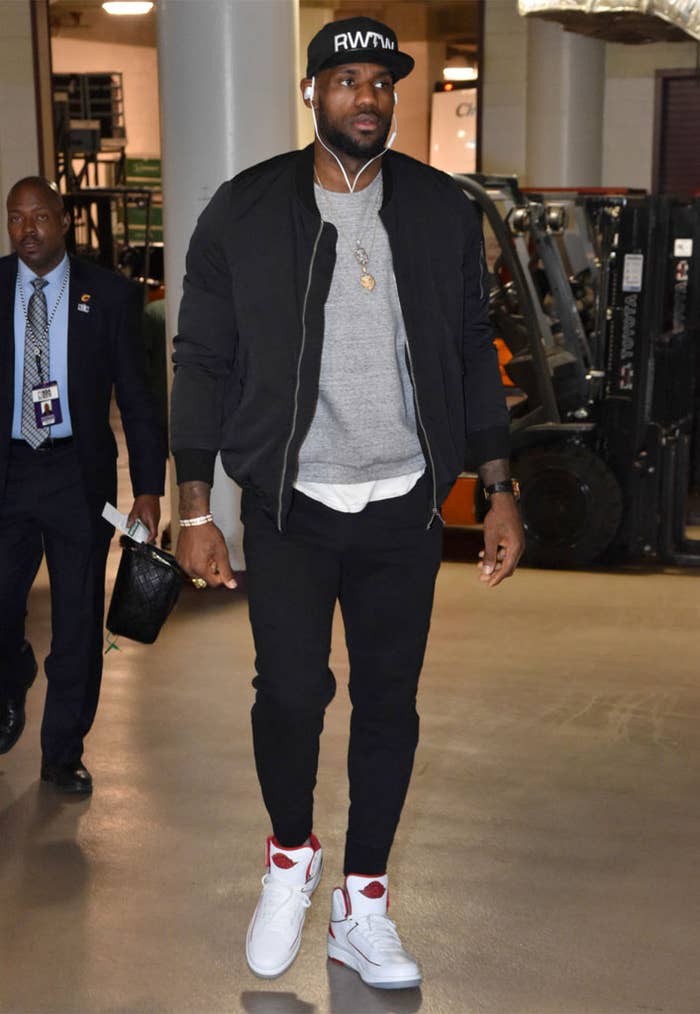 LeBron James wearing Air Jordan II 2 (2)