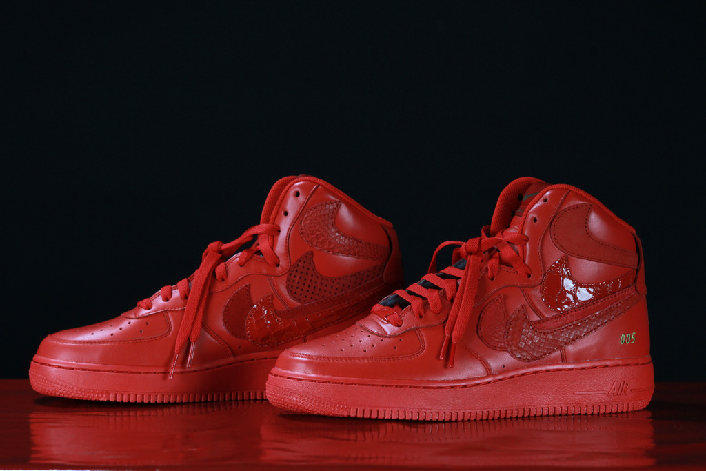 Nike Air Force 1 High Red Misplaced Checks by John Geiger &amp; The Shoe Surgeon (2)