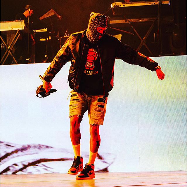 Chris Brown wearing the &#x27;Shattered Backboard&#x27; Air Jordan 1