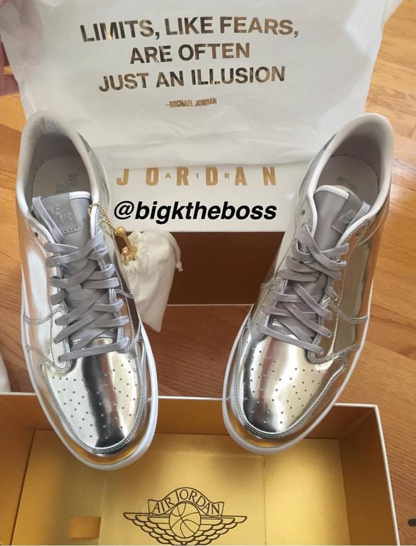 Air jordan 1 low 2025 metallic silver