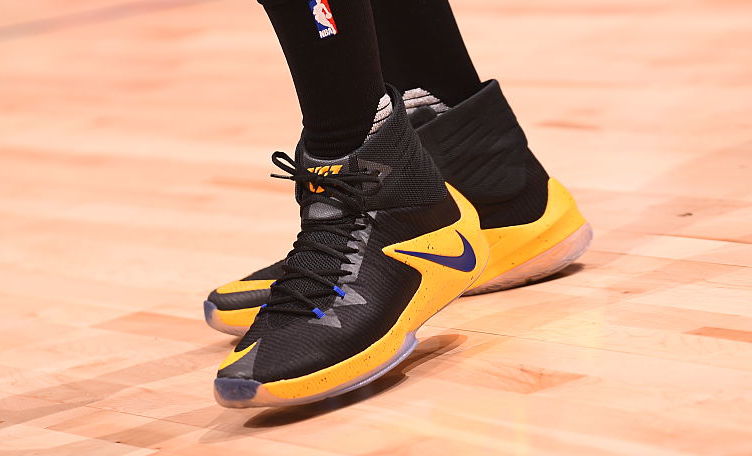 Draymond Green Wearing the Nike Zoom Clear Out Warriors Away PE On-Foot