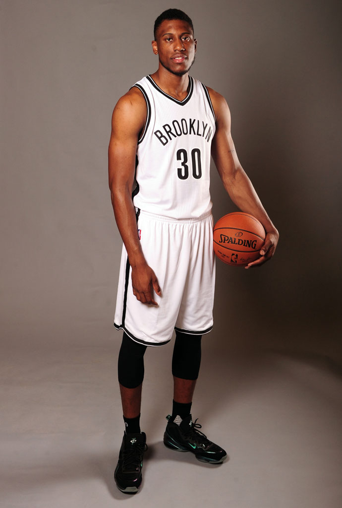 Thaddeus Young wearing the &#x27;Invisibility Cloak&#x27; Nike Penny 5