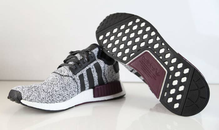 Champs adidas NMD White Black Burgundy Sole