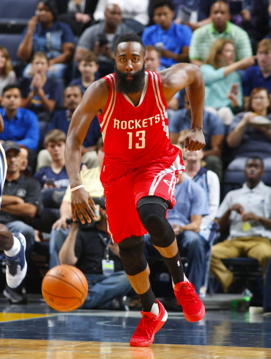 James Harden wearing the adidas Crazylight Boost 2015