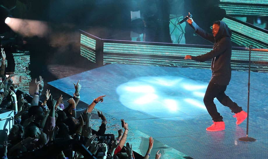 Kendrick Lamar Wears 'Red October' Nike Air Yeezy 2