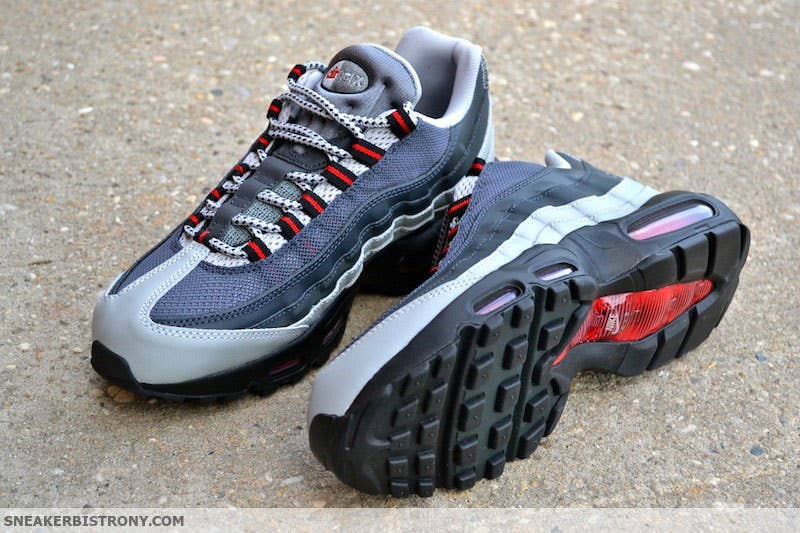 Nike Air Max 95 Silver/Anthracite-University Red (1)