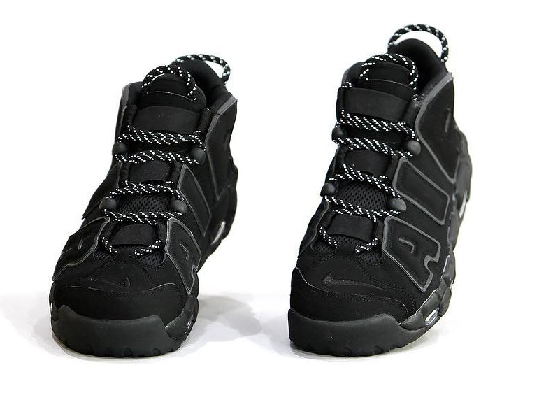 Nike Air More Uptempo Black Reflective Front