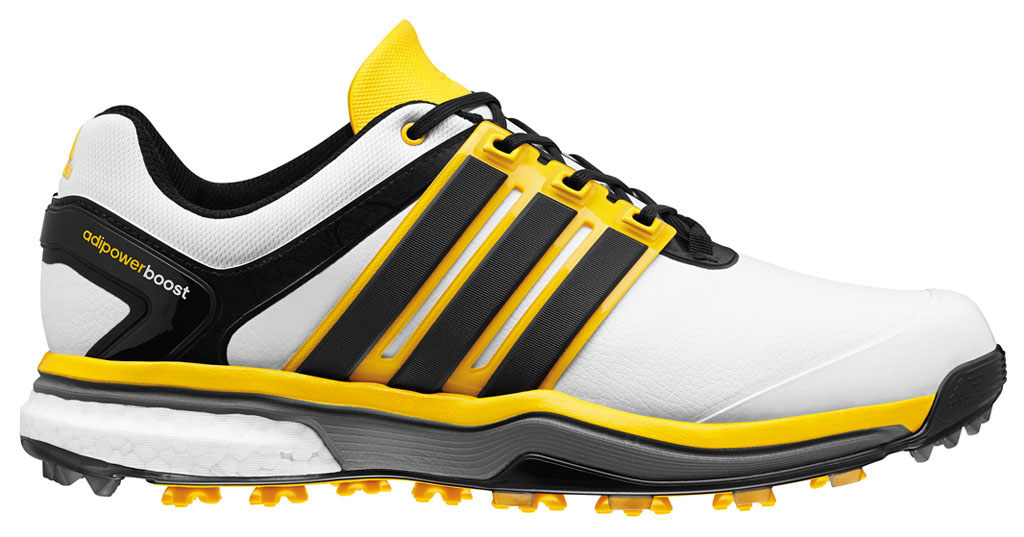 adidas adiPower Boost Golf Shoes White/Black-Yellow