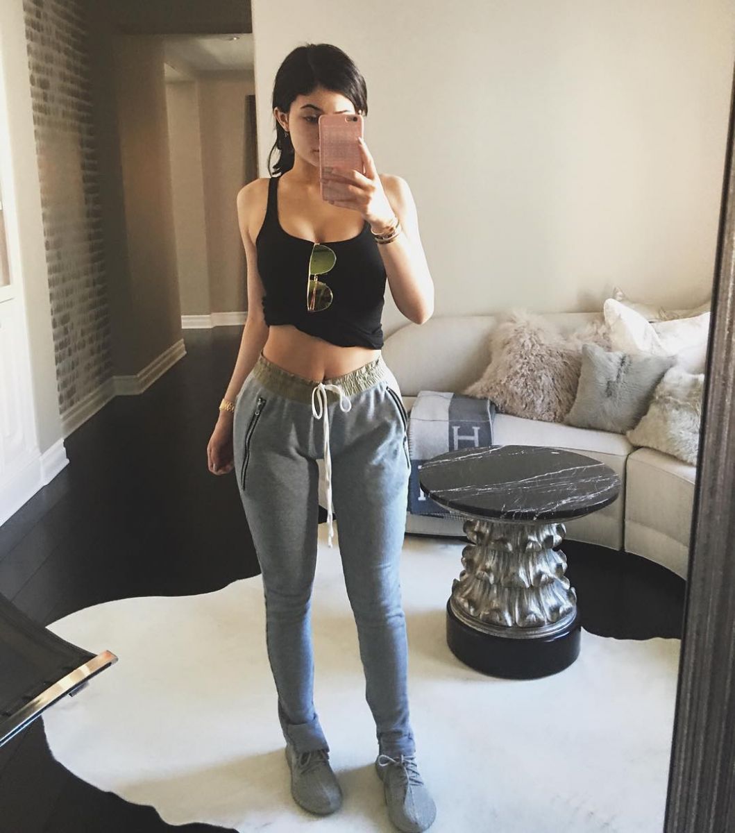 Kylie Jenner Wearing the &#x27;Moonrock&#x27; adidas Yeezy 350 Boost