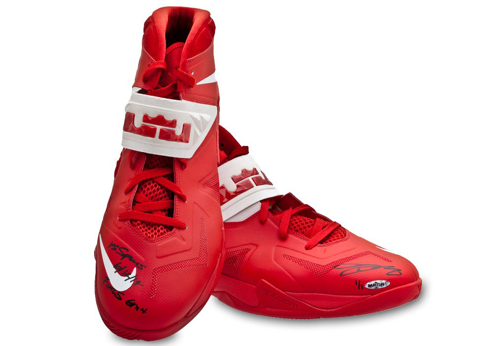 Nike LeBron Soldier VII 7 Red/White PE Worn by LeBron James in Game 4 of the 2014 NBA Finals