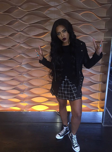 Angela Simmons wearing the Converse Chuck Taylor All Star