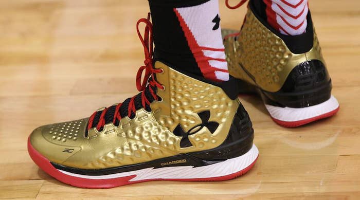 Under Armour Curry One Gold Black Red