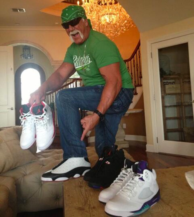 Hulk Hogan wearing the &#x27;He Got Game&#x27; Air Jordan XIII 13