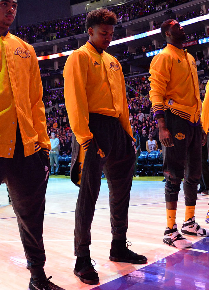 Nick Young Plays in the &#x27;Black&#x27; adidas Yeezy 750 Boost (2)