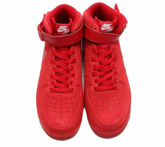 Nike Air Force 1 Mid All Red Top