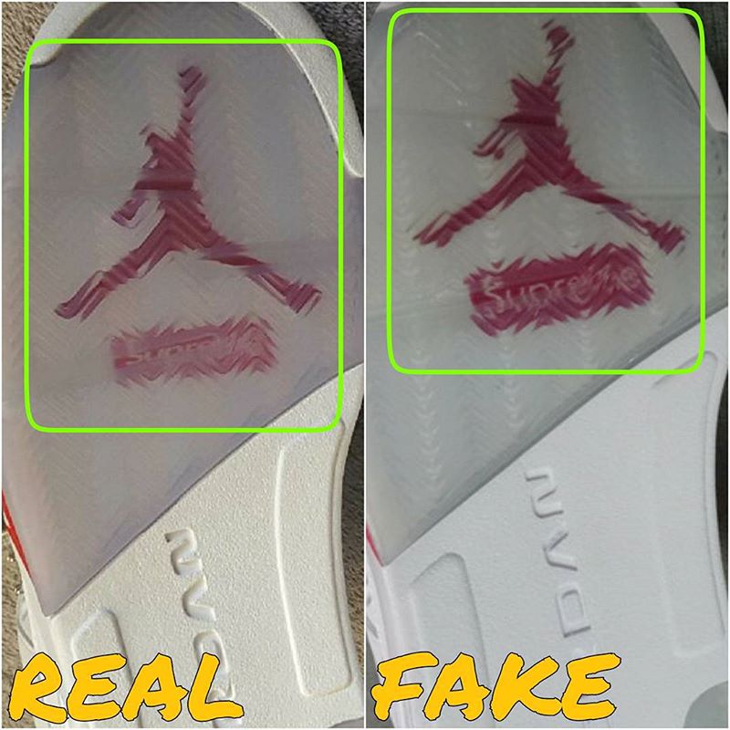 Supreme Air Jordan 5 White Legit Real vs. Fake Comparison (3)