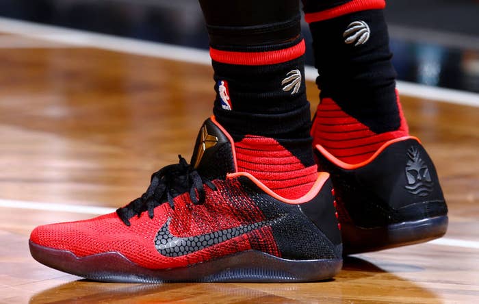 DeMar DeRozan wearing the &#x27;Achilles Heel&#x27; Nike Kobe 11 (1)